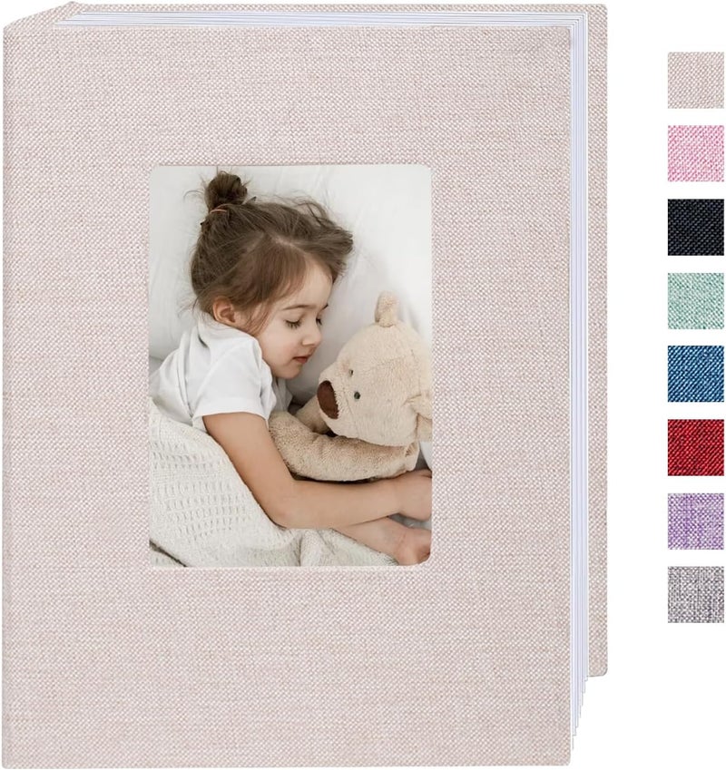 Cherrich Small Photo Album 4x6 200 Pockets Linen Cover Picture Book Holds 4x6 Photos for Wedding, Baby, Family, Graduation - Image 1